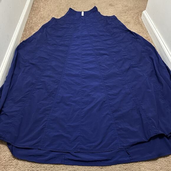 Athleta XS Dress Blue Nylon Parachute Lightweight Flowy Travel Resort Layer - Picture 1 of 6